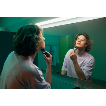 Philips X5006/00 körkéses borotva, nedves száraz használat, metálfényű fekete/akvamarin szín