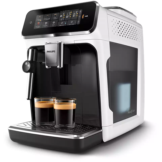 Philips EP3323/40 automata darálós kávéfőző, 1.8L, 1500W, fehér és fényes fekete 