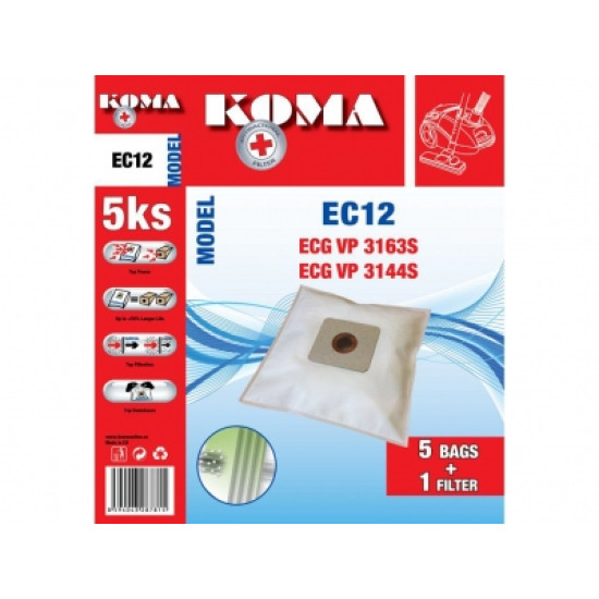 ECG EC12 mikrofilteres porzsák ECG VP3163 S VP3144 típusokhoz