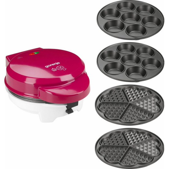 Gorenje WCM702PW gofri, muffin sütő, 700W, fehér/pink 
