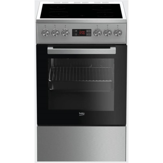 Beko FSM 57300 GX kerámialapos inox tűzhely,55L,50x60x85 cm, FSM57300GX