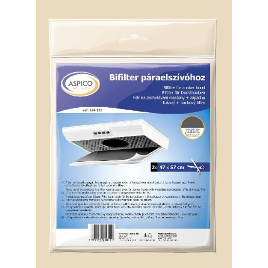 Aspico 104255 aktív szén és zsír filter páraelszívóhoz bifilter