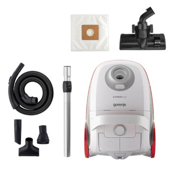 Gorenje VCEA21GPLW porzsákos porszívó 700W, fehér/piros 
