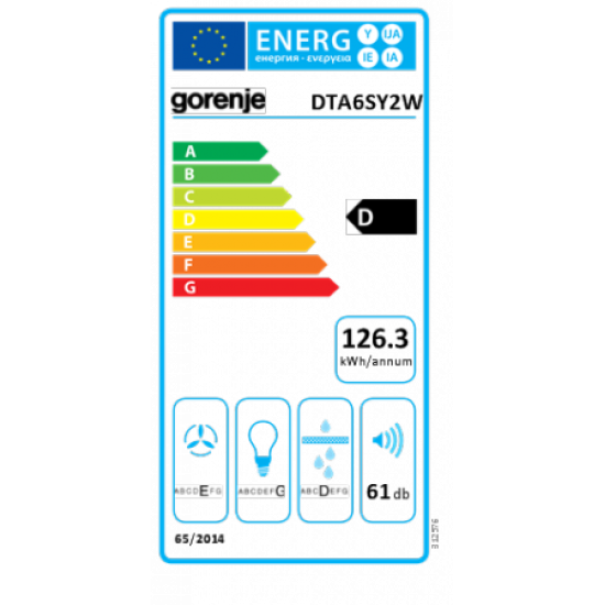 Gorenje DTA6SY2B Páraelszívó