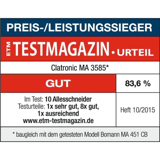 Clatronic MA 3585 fémszeletelő MA3585