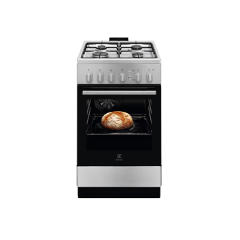 Electrolux LKG504011X gáztűzhely termosztátos gáz sütővel, légkeverés, katalitikus tisztítás, szikragyújtás, sütővilágítás, 50x60x85.5 cm 