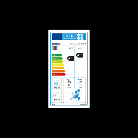 ORION PRO LINE HP 15KW-1F Monoblokk R290 full dc inverter levegő - víz hőszivattyú Hűtés / Fűtés kapacitás: 13,20kW /14,8kW