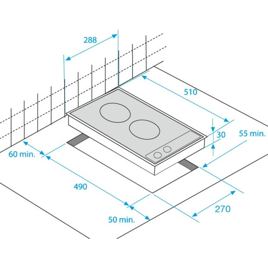 Beko HDMC32400TX Dominó kerámia főzőlap