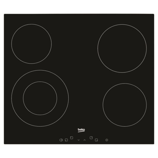 Beko HIC64402T beépíthető kerámialap, 60x51x3.7 cm, fekete szín 