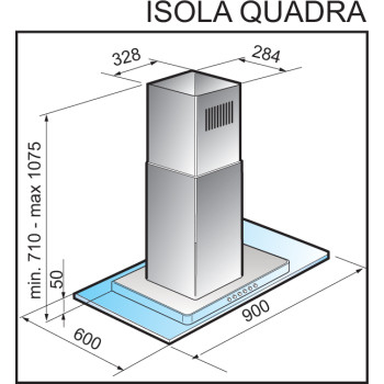Candy CVMI 970 LX sziget elszívó,inox/üveg szín,90x60x104.6cm