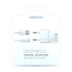 Samsung gyári USB hálózati töltő+USB C adatkábel 5V/2A,fehér 15W bliszter EP-TA20EWE + EP-DN930CW