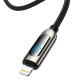 Baseus CATLSK-A01 USB Type C - Lightning kábel 20W PD kijelzővel 2m fekete