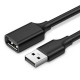 Ugreen 10316 USB kábel hosszabbító – 2m hosszú, USB2.0, 480Mbps – Fekete