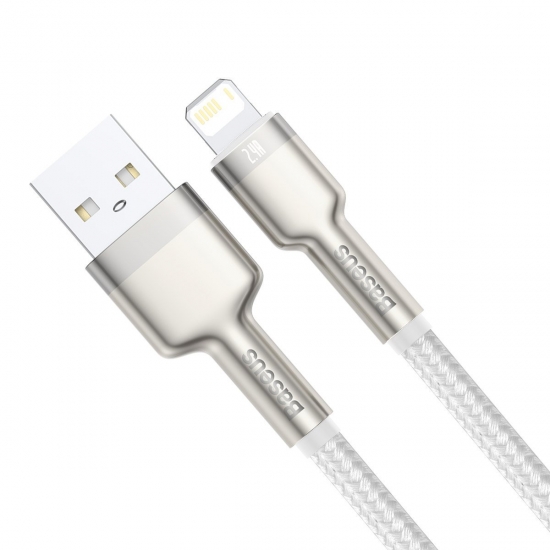 Baseus CALJK-B02 Cafule USB / Lightning kábel 2.4A 2m, fehér