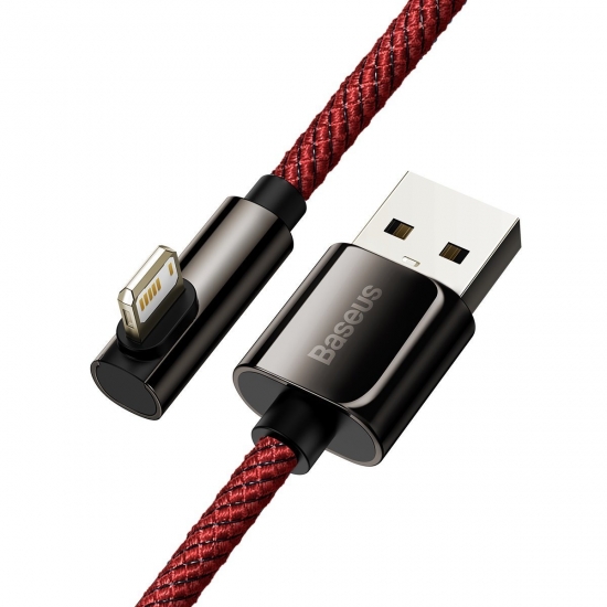 Baseus CACS000009 Legend 90 fokban döntött USB - Lightning kábel 2.4A 1m piros