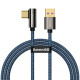 Baseus CACS000403 Legend 90 fokban döntött USB - USB Type-C kábel QC3.0 66W 1m kék