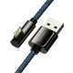 Baseus CACS000103 Legend 90 fokban döntött USB - Lightning kábel 2.4A 2m kék