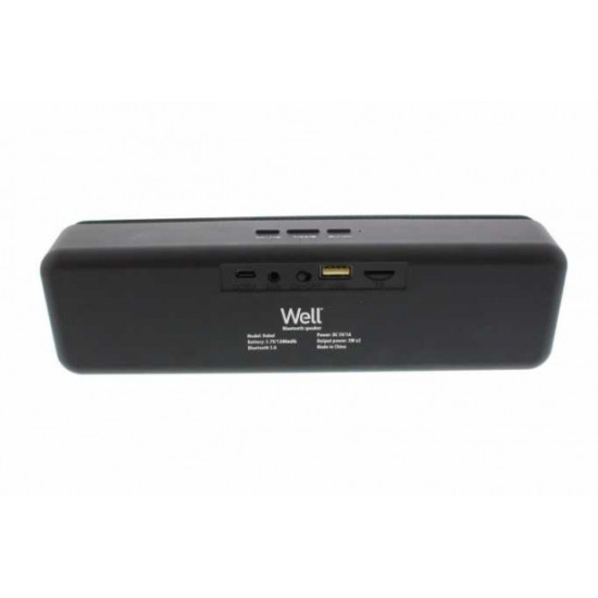 Well SPKR-BT-REBEL-WL fekete bluetooth, rádio FM, USB, Micro SD, 5.0 hangszóró, 6W