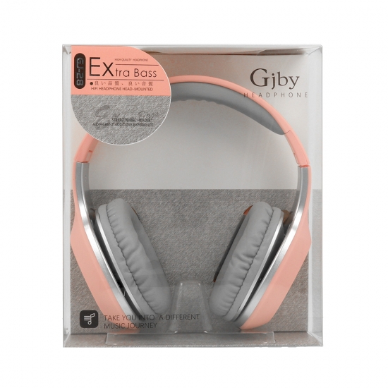GJBY GJ28 Audio Extrs Bass fejhallgató, rózsaszín