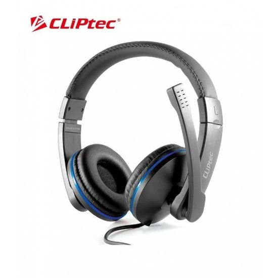 Cliptec BMH529 Vezetékes PC fejhallgató mikrofonnal fekete/kék