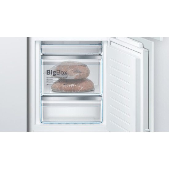 Bosch KIN86AFF0 beépíthető alulfagyasztós kombinált hűtő, 2 önálló hűtőkör, 177.2 x 55.8 cm