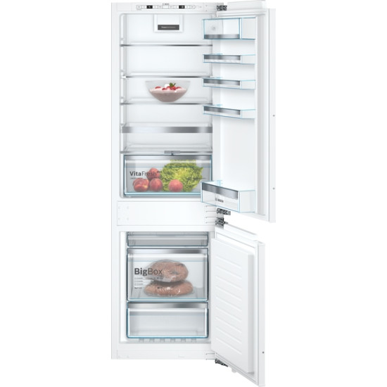 Bosch KIN86AFF0 beépíthető alulfagyasztós kombinált hűtő, 2 önálló hűtőkör, 177.2 x 55.8 cm