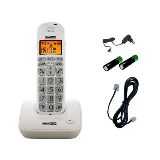 Maxcom MC6800 fehér vezeték nélküli otthoni telefon magyar menürendszerrel