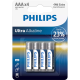 Philips LR03E4B ultra alkaline elem 4db AAA