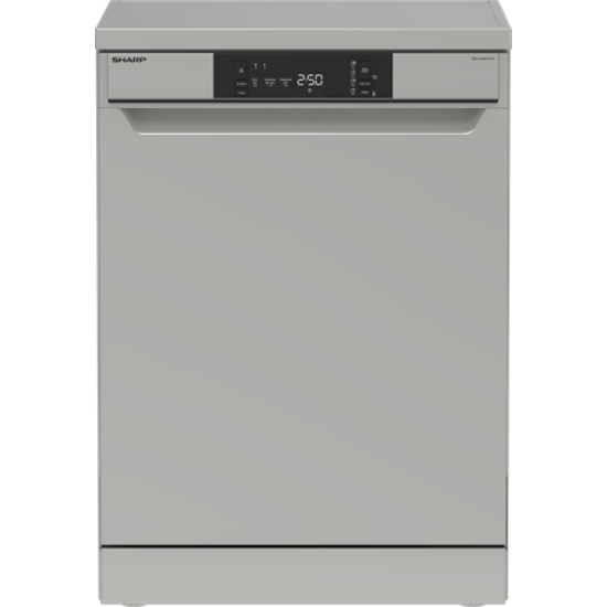Sharp QW-NA1BF47ES-EU mosogatógép sötét ezüst, 60cm, 13 terítékes