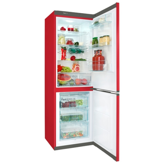 Snaigé RF56SM-S5RP2F0 piros alulfagyasztós kombinált hűtőszekrény 185x60x65cm
