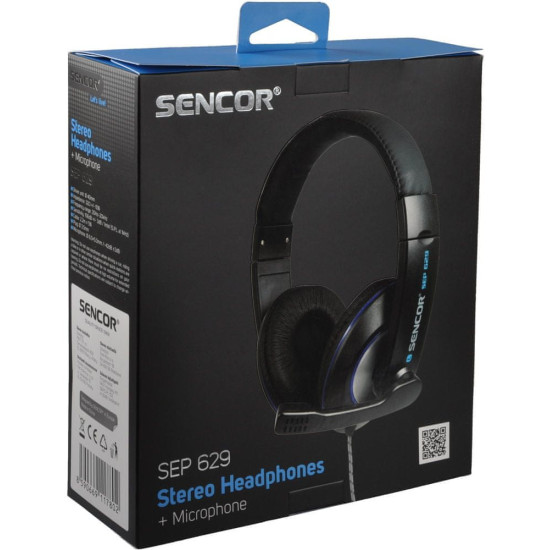 Sencor SEP 629 fejhallgató beépített mikrofonnal