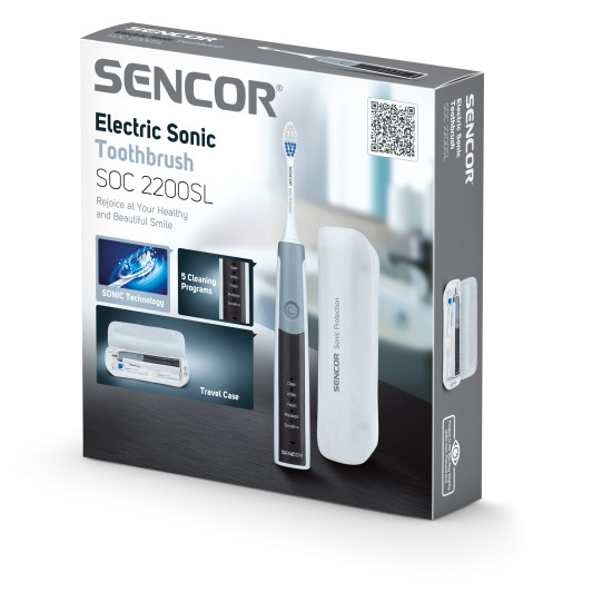 Sencor SOC 2200SL elektormos szónikus fogkefe szürke