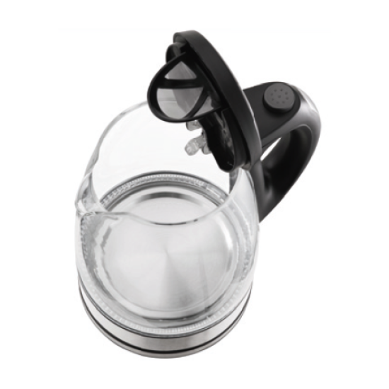 Glas-Wasserkocher NEK-888B üvegfalú vízforraló 1,7L FEKETE
