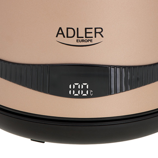 Adler AD 1295 1.7L vízforraló LCD-vel, hőmérséklet-szabályozással 40-50-60-70-80-90-100 ° C