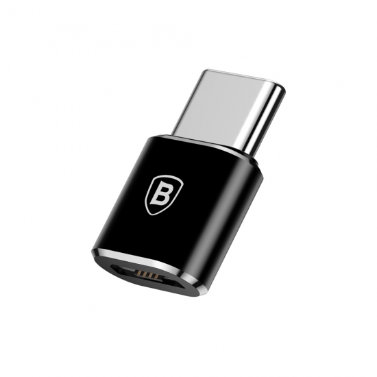 Baseus CAMOTG-01 átalakító, Micro USB[anya] - Type-C[apa], fekete