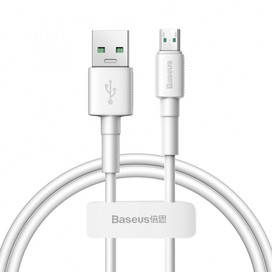 Baseus CAMSW-C02 tartós USB/mikro-USB kábel 2.4A, 1m, fehér