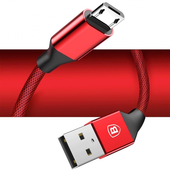Baseus CAMYW-A09 Micro USB kábel, Yiven kábel, 2A, 1m, piros