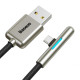 Baseus CAT7C-B01 Type-C kábel, Iridescent Lamp HW töltő kábel mobilos játékhoz 40W, 1m, fekete