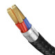 Baseus CAT7C-C01 Type-C kábel, Iridescent Lamp HW töltő kábel mobilos játékhoz 40W, 2m, fekete