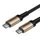 Baseus CATKLF-SV1 Cafule Nylon USB-Type C kábel PD3.1 100W 20V 5A QC3.0 1m arany