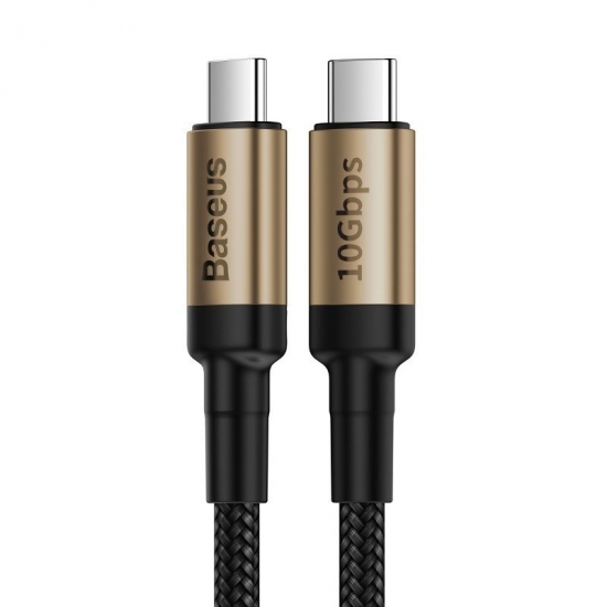 Baseus CATKLF-SV1 Cafule Nylon USB-Type C kábel PD3.1 100W 20V 5A QC3.0 1m arany