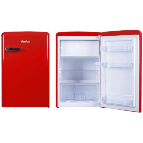 Amica KS 15610 R1 retró piros hűtőszekrény