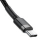 Baseus CATKLF-GG1 Cafule tartós nylon fonott kábel 2x USB-C PD PD2.0 60W 20V 3A töltés / adatátvitel