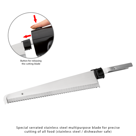 Clatronic EM 3702 fekete-inox elektromos kés