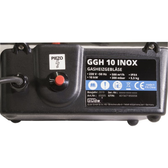 Güde GGH 17 INOX gázos hőlégbefúvó 85006 GHH17 inox
