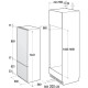 Gorenje RKI4151P1 beépíthető kombinált hűtőszekrény 144cm magas