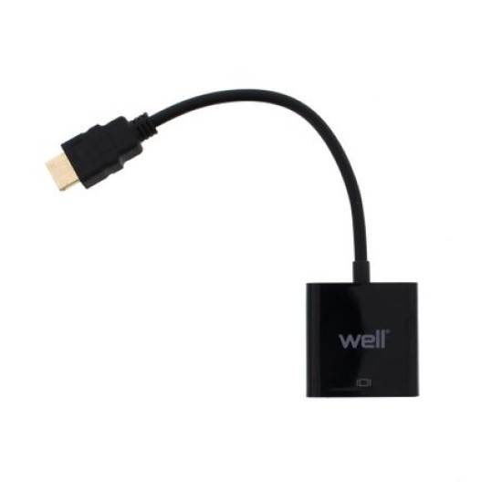 Well HDMI-VGA átalakító adapter Adapt-HDMIM/VGAF-0,2BK-WL