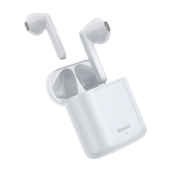 Baseus TWS Encok W09 mini vezeték nélküli fülhallgató Bluetooth 5.0, fehér