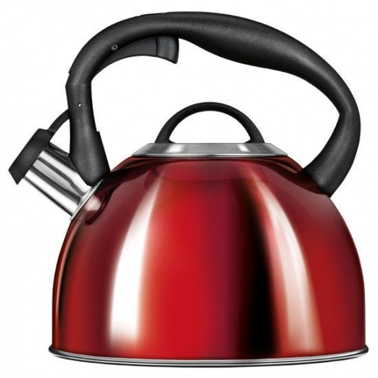 MPM Teáskanna piros MCN-13/C1 indukciós tűzhelyen is használható 3 liter