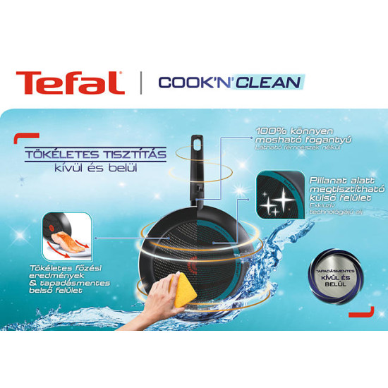Tefal B2984052 Cook 'N' Clean grill serpenyő 26X26cm
